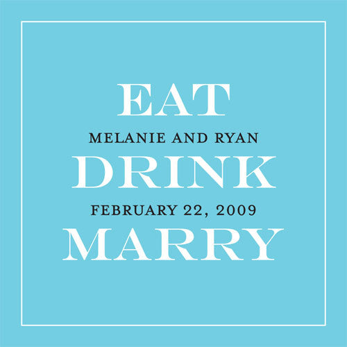 Eat, Drink, Marry Favor / Place Cards Lavender
