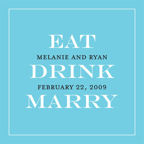Eat, Drink, Marry Favor / Place Cards Lavender