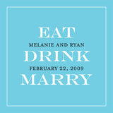 Eat, Drink, Marry Favor / Place Cards Lavender