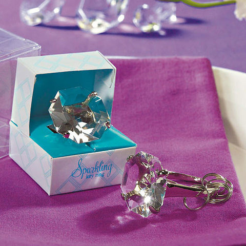Diamond Engagement Ring Key Chain Favor