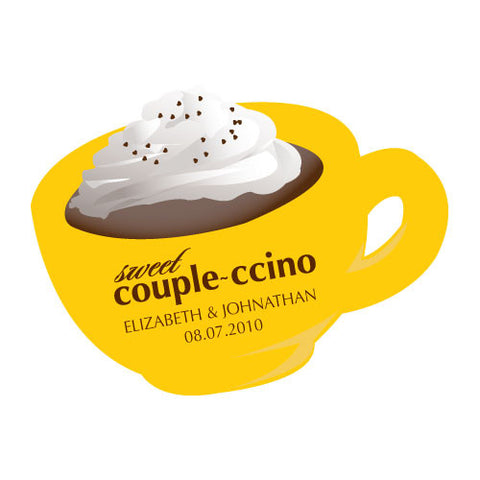 Sweet "Couple-ccino" Shaped Sticker Lavender