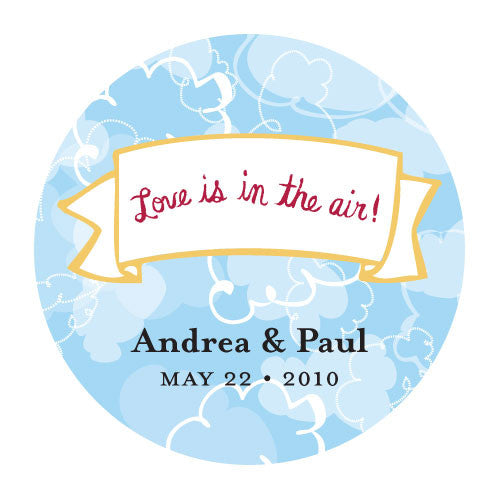 Love is in the Air Round Cloud Sticker