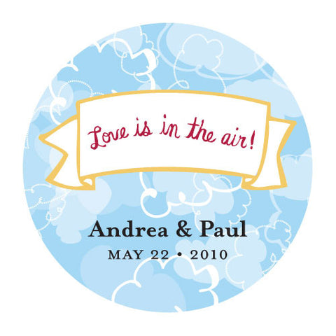 Love is in the Air Round Cloud Sticker