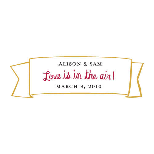 Love is In the Air Small Banner Sticker