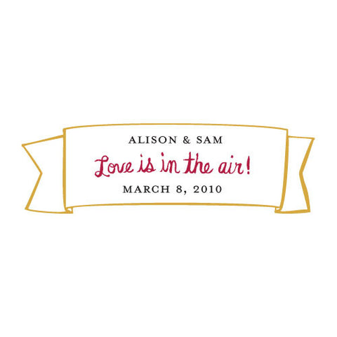 Love is In the Air Small Banner Sticker