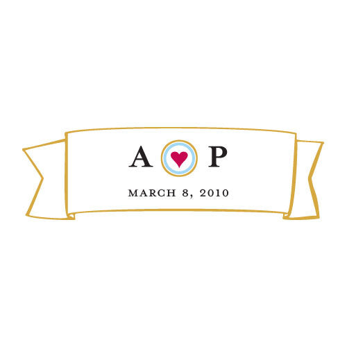 Large Banner Monogram Sticker