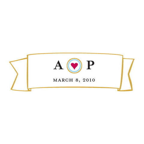Large Banner Monogram Sticker