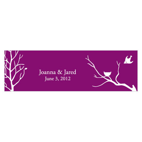 Bird with Nest Silhouette Card Lavender