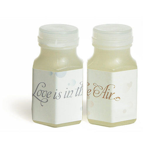 "Love is in the Air" Bubble Stickers with Peel-off Back Bronze With Pink Print