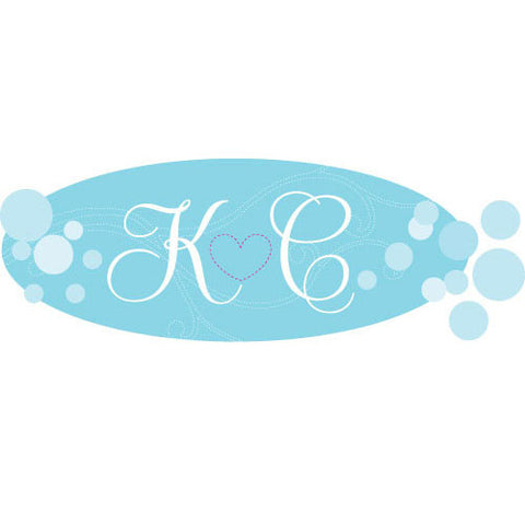 Champagne Bubbles Mini Cling Lavender