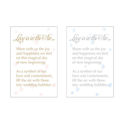 "Love is in the Air" Bubble Card Bronze And Pink Print