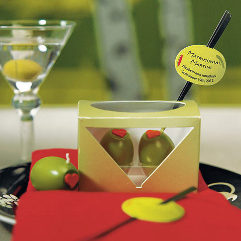 Matrimonial Martini Mini Olive Candles
