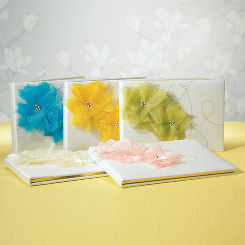 "I Do . . . Color" Guest Book Rose Petal On Champagne