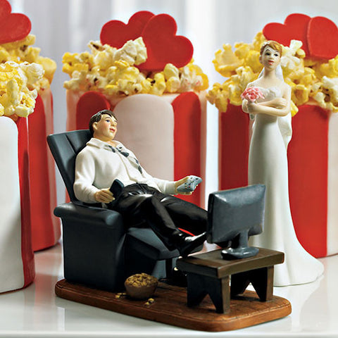 "Couch Potato" Groom Figurine