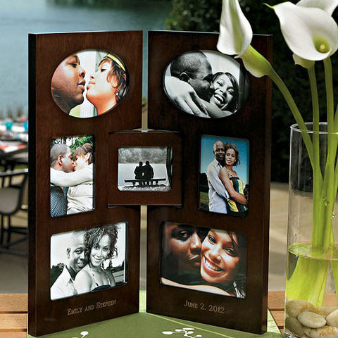 "Our Story" Multiple Opening Photo Frame - Table Top - 2 Panels White Finish