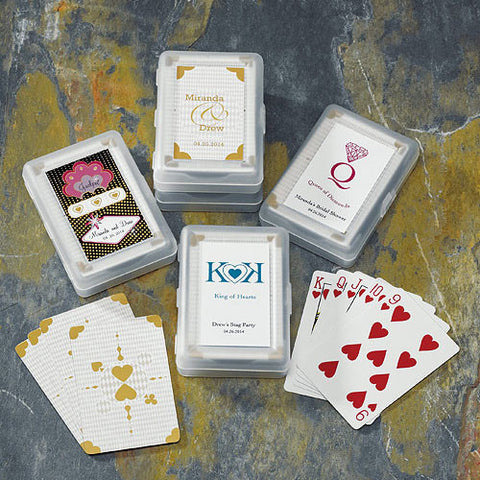Metallic Gold Playing Cards with Case