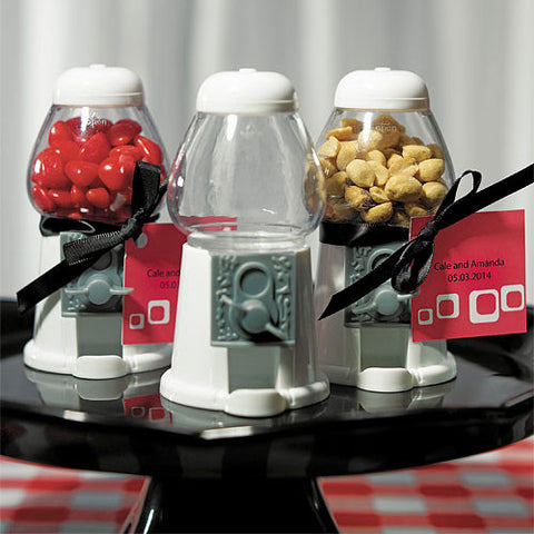 White Gumball Machine Party Favor