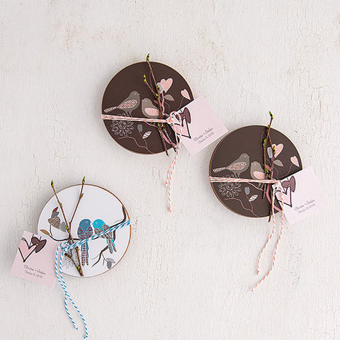 Love Birds Coaster Set Favour in Gift Packaging