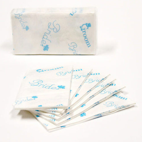 Bride and Groom Wedding Tissues Favor