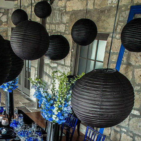 Round Paper Lanterns - Large White