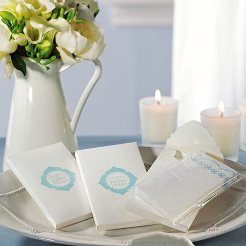 Wedding Favor Tissues Sea Blue Print