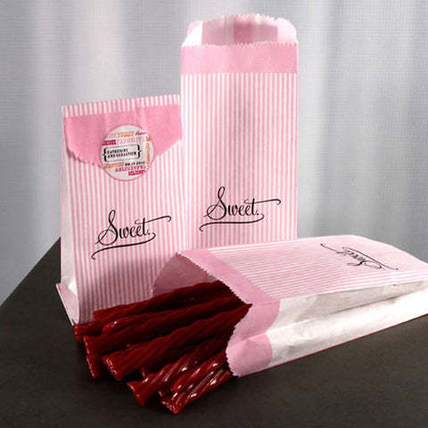 Sweet Printed Paper Goodie Bag Lemon Yellow