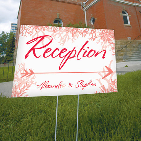 Reef Coral Directional Sign Red