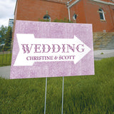Pointing Arrow Wedding Directional Sign Royal Blue