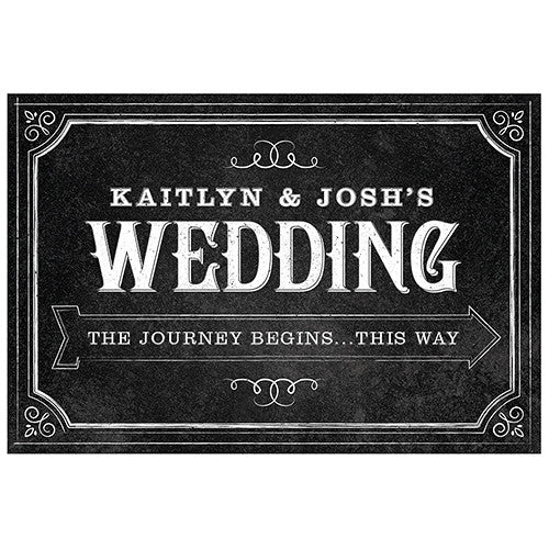 Chalkboard Print Design Directional Sign Lavender