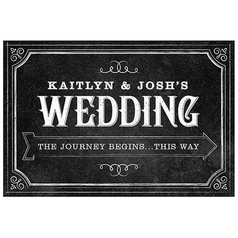 Chalkboard Print Design Directional Sign Lavender