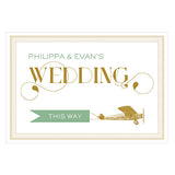 Vintage Travel Wedding Directional Sign Lavender