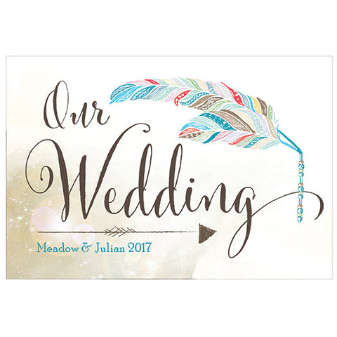 Feather Whimsy Directional Sign Purple