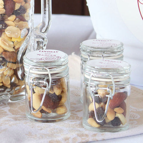 Small Glass Jar With Wire Snap Lid Favor Container