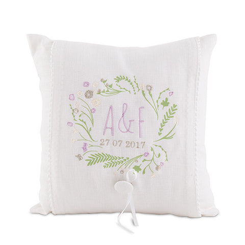 Natural Charm "Simply Sweet" Personalized Ring Pillow