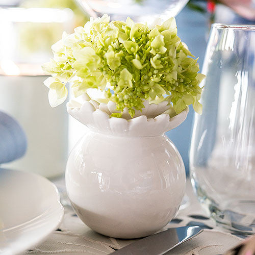 Small White Porcelain Bud Vase