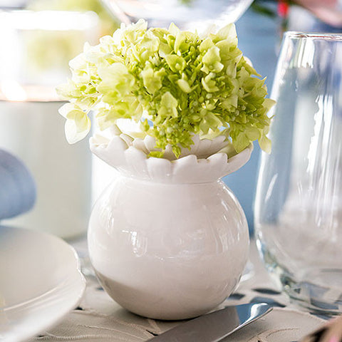 Small White Porcelain Bud Vase