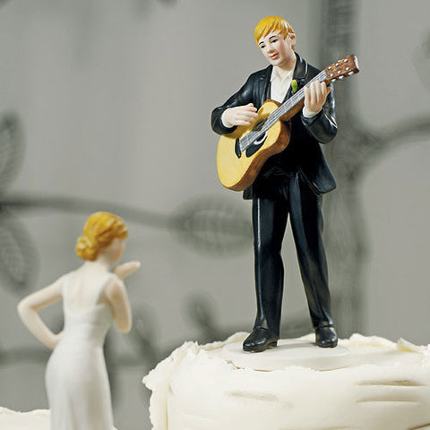 "Love Serenade" Guitar Playing Groom Figurine