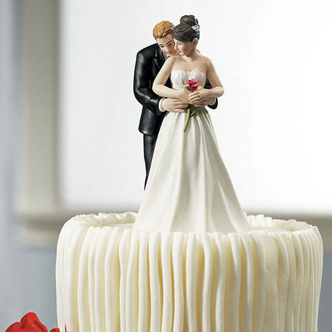 "Yes to the Rose" Bride and Groom Couple Figurine