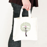 Love Bird Tree Personalized Tote Bag Tote Bag with Gussets Watermelon