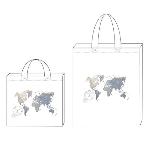 Wanderlust World Map Personalized Tote Bag Mini Tote with Gussets