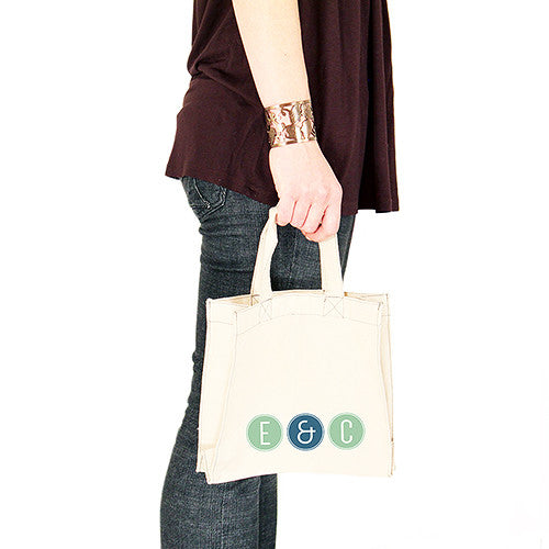 Smart Type Personalized Tote Bag Mini Tote with Gussets Daiquiri Green