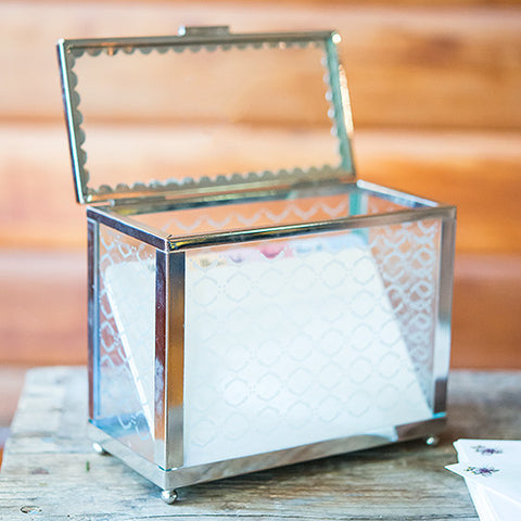 Decorative Glass Box with Mirror Base