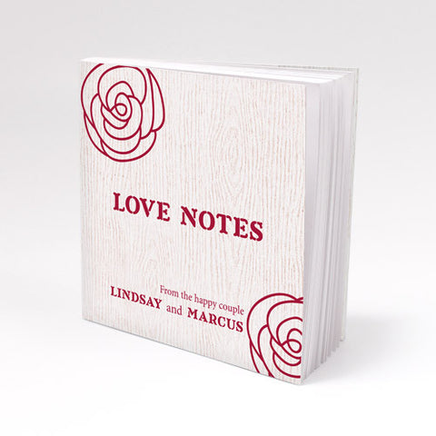 Notepad Favor with Personalized Rose Cover Pastel Pink