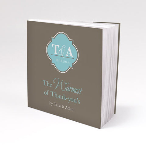 Notepad Favor with Personalized Classic Crest Cover Lavender