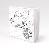 Personalized Notepad Favor Parisian Love Letter Black