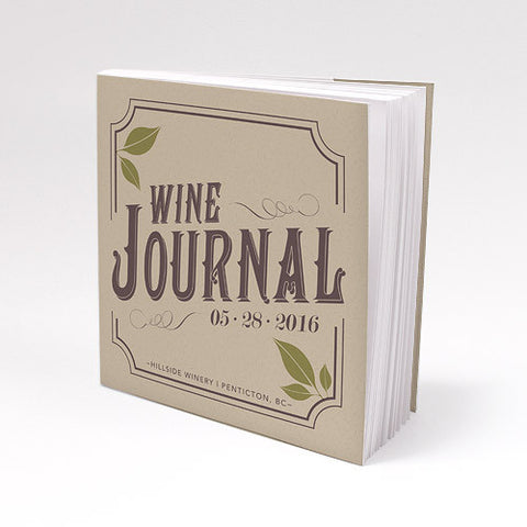 Vineyard Personalized Book Style Notepad Black