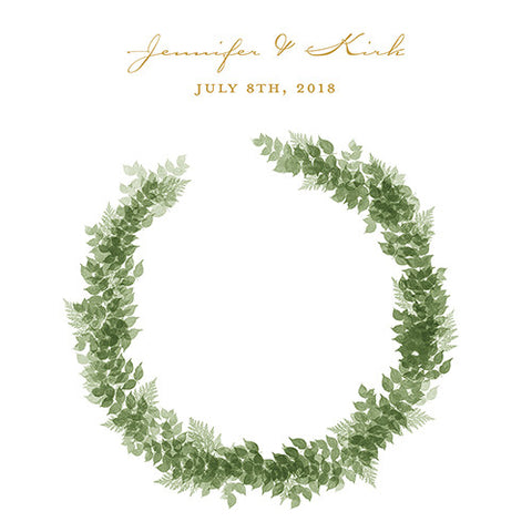 Love Wreath Personalized Backdrop