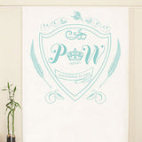 Regal Monogram Personalized Photo Backdrop Navy Blue