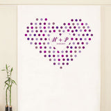 Rainbow Heart Personalized Photo Backdrop Red