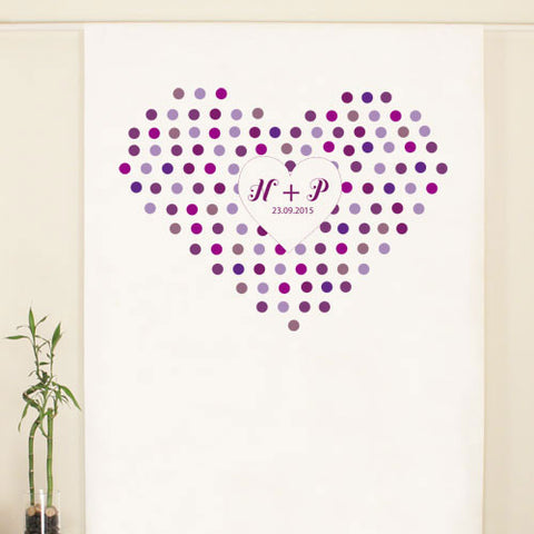 Rainbow Heart Personalized Photo Backdrop Red